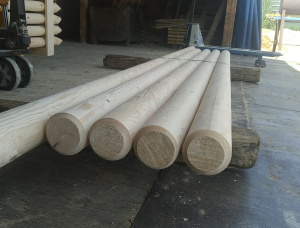 Sarıçam Yuvarlak kiriş 160 mm x 6 m