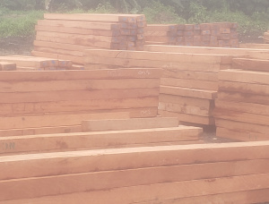 100 mm x 200 mm x 3000 mm AD S4S  Iroko (Mvuli, Kambala, Semli, Rokko) Madeira serrada
