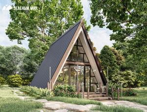 Каркасный дом Ель-Сосна (S-P) 61 м<sup>2</sup>