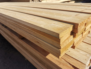 25 mm x 100 mm x 3000 mm KD R/S  Alerce siberiano Madera aserrada