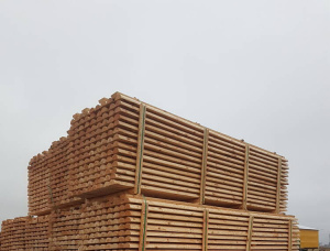 Pine Rounded beam 50 mm x 6 m