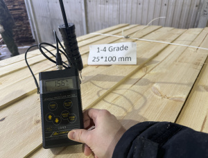 25 мм x 100 мм x 4000 мм  Доска обрезная Сосна R/S KD