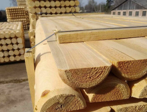Spruce-Pine (S-P) Rounded beam 120 mm x 4 m
