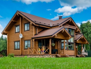 Rounded log house