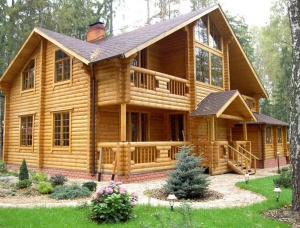 Rounded log house