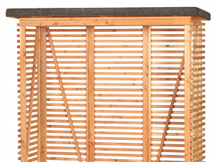 Premium Kaminholzregale aus Douglasie - mit Metalldach