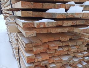 20 мм x 100 мм x 4000 мм  Доска обрезная Ель-Сосна (S-P) S4S KD