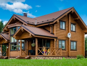 Rounded log house