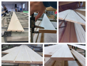 KD Spruce-Pine (S-P) V-Groove Paneling 12 mm x 121 mm x 6000 mm
