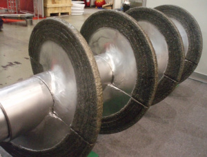 Шнековый вал с наплавленным износостойким слоем