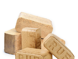 Древесные брикеты RUF 90 мм x 62 мм x 160 мм