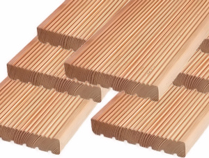 Противоскользящая террасная доска Сосна кедровая европейская KD 28 мм x 110 мм x 1000 мм