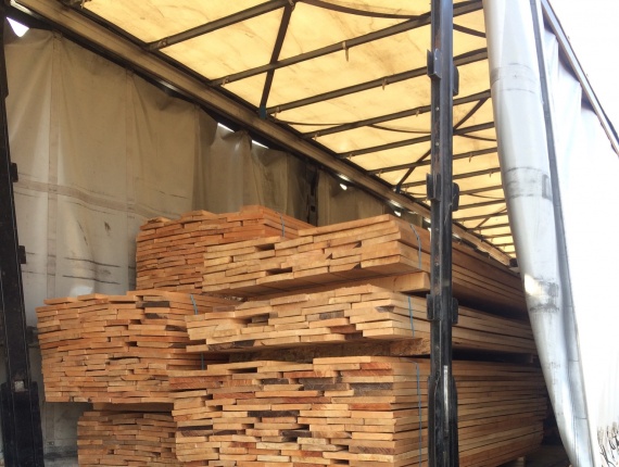50 mm x 120 mm x Haya Madera aserrada