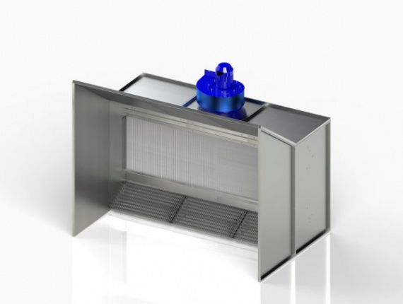 Spray booths dry filtration