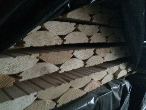 Sibirya ladini D Log Siding 45 mm x 140 mm x